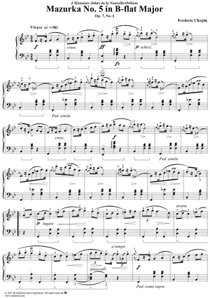 No. 5 in B-flat Major, Op. 7, No. 1