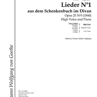 Lieder No. 1 aus dem Schenkenbuch im Divan Op.25 No. 5