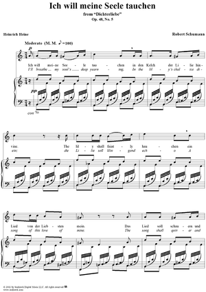 Dichterliebe (Song Cycle), Op. 48, No. 05: Ich will meine Seele tauchen - No. 5 from "Dichterliebe" Op. 48