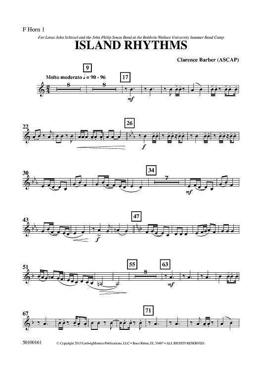 Island Rhythms - Horn 1 in F