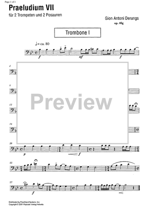 Praeludium VII Op.46g - Trombone 1