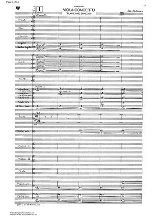 Viola Concerto "Flame and Shadow" - Full Score