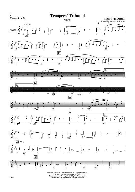 Troopers' Tribunal - Cornet 1 in B-flat