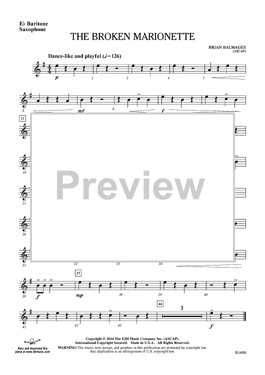 The Broken Marionette - Eb Baritone Sax