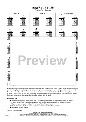 Blues für Elise - Guitar Chord Guide