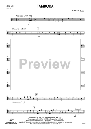 Tambora! - Alto Clef Part 3