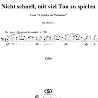 Five Pieces, Op. 102,  III. - Cello