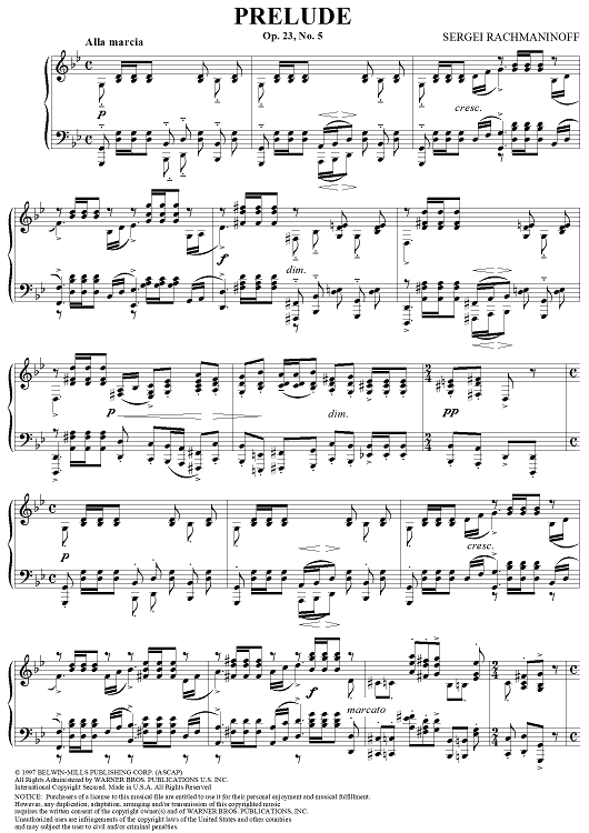 Prelude, Op. 23, No. 5 in G minor