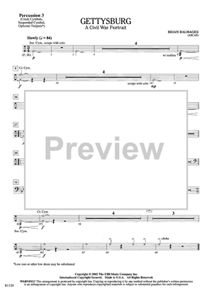 Gettysburg (A Civil War Portrait) - Percussion 3