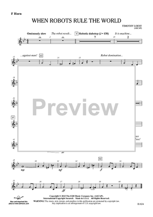 When Robots Rule the World - F Horn