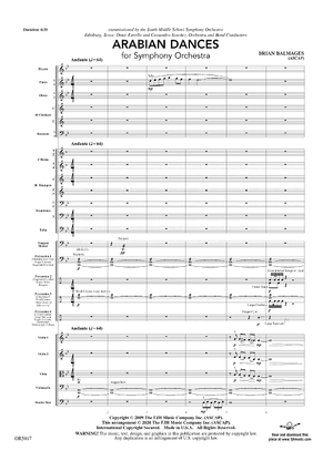 Arabian Dances - Score