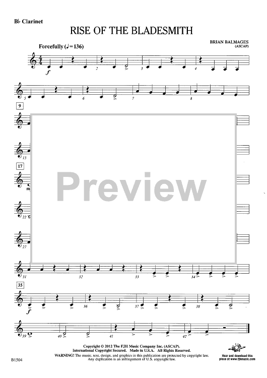 Rise of the Bladesmith - Bb Clarinet