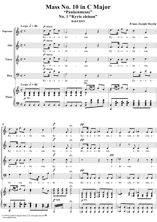 Mass No. 10 (Kriegsmesse) in C Major, "Paukenmesse": Kyrie eleison