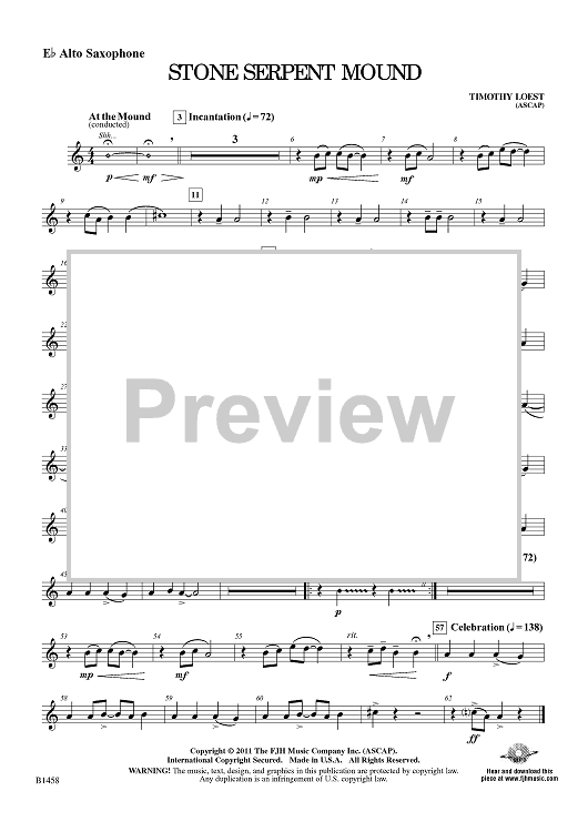 Stone Serpent Mound - Eb Alto Sax