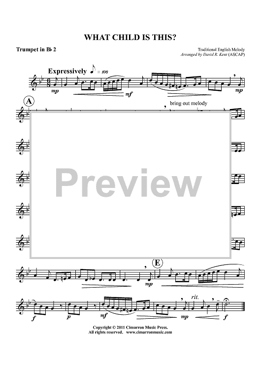 What Child is This? - Trumpet 2 in Bb