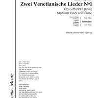 Zwei Venetianische Lieder No. 1 Op.25 No.17