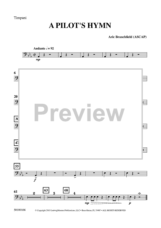 A Pilot's Hymn - Timpani