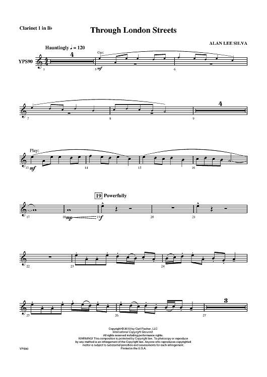 Through London Streets - Clarinet 1 in B-flat