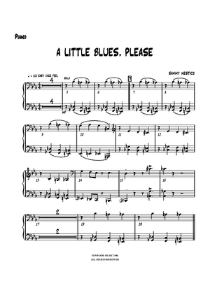 A Little Blues, Please - Piano