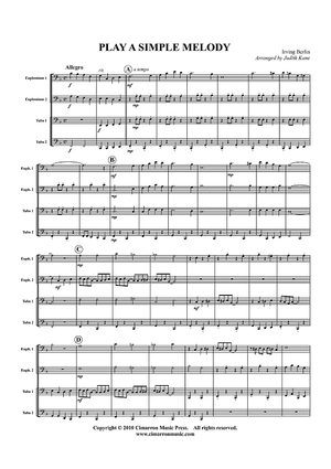 Play A Simple Melody - Score