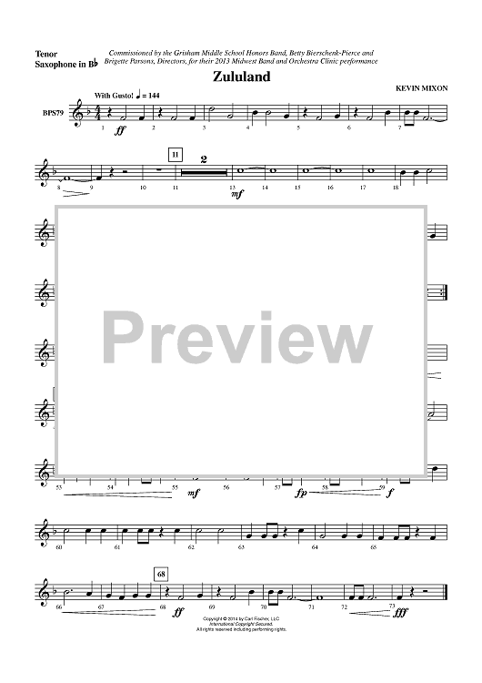 Zululand - Tenor Sax