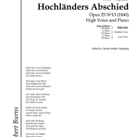 Hochländers Abschied Op.25 No.13