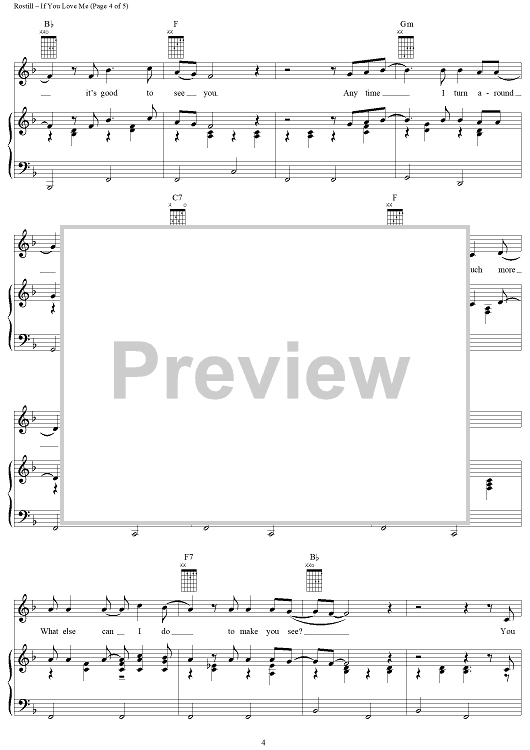 IF YOU LOVE ME FOR ME Sheet music for Piano, Vocals (Piano-Voice)