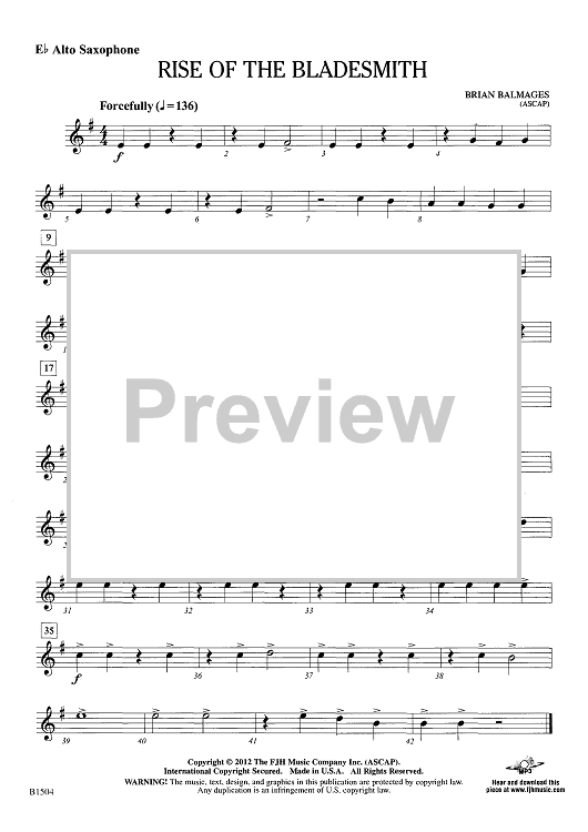 Rise of the Bladesmith - Eb Alto Sax