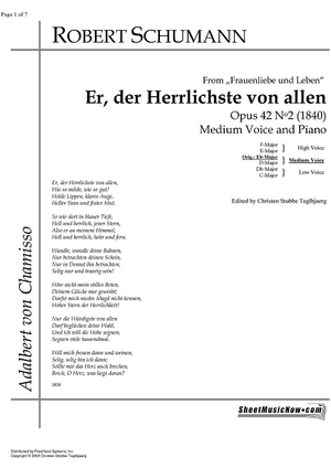 Er, der Herrlichste von allen Op.42 No. 2