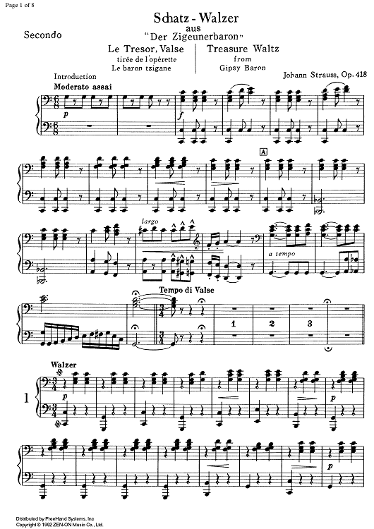 Schatz Walzer Op.418 - Piano 2