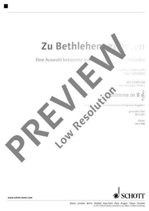 Zu Bethlehem geboren - 4th Part In Bb (violin Clef): Bass Clarinet, Te...