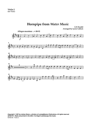 Hornpipe from Water Music - Violin 2 (for Viola)