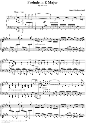 Prelude in E Major, Op. 32, No. 3