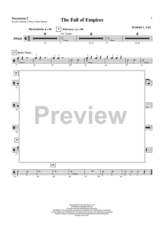 The Fall of the Empires - Percussion 2