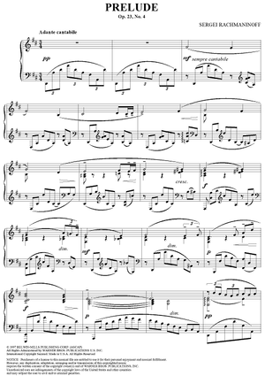 Prelude, Op. 23, No. 4 in D major