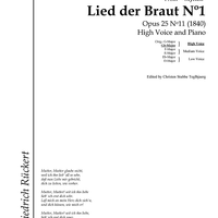 Lied der Braut No. 1 Op.25 No.11