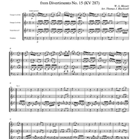 Theme and Variations from Divertimento No. 15 (KV 287) - Score