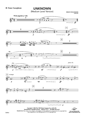 Unknown (Medium Level Version) - Bb Tenor Sax