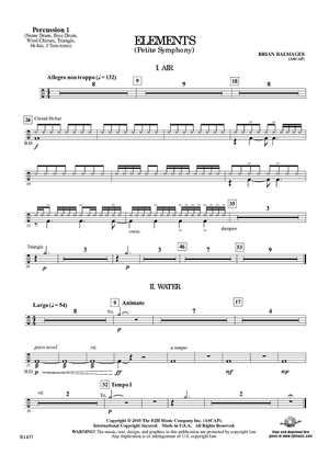 Elements (Petite Symphony) - Percussion 1