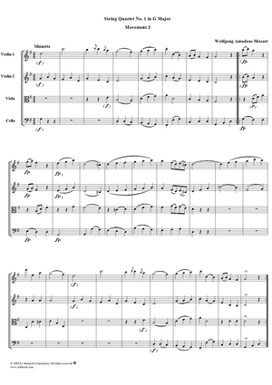 Quartet No. 1, Movement 3 - Score