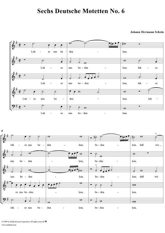 Sechs Deutsche Motetten, vol.12, #6