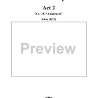 "Amoretti", No. 15 from "La Finta Semplice", Act 2, K46a (K51) - Full Score