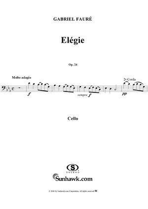 Elégie - Cello