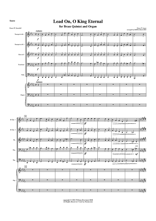 Lead On, O King Eternal - Score