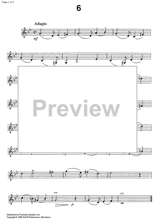 Studies for clarinet, Vol. 2 No. 6 - Clarinet