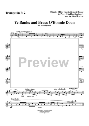 Ye Banks and Braes O'Bonnie Doon - Trumpet 2