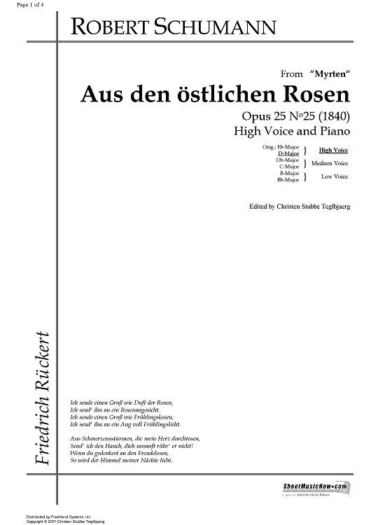 Aus den östlichen Rosen Op.25 No.25