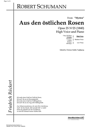 Aus den östlichen Rosen Op.25 No.25