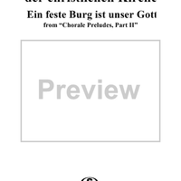 Chorale Preludes, Part II, Vom Worte Gottes und der christlichen Kirche, 23. Ein feste Burg ist unser Gott (Psalm 46)