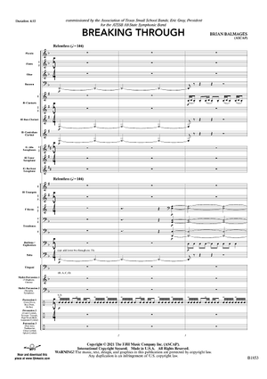 Breaking Through - Score